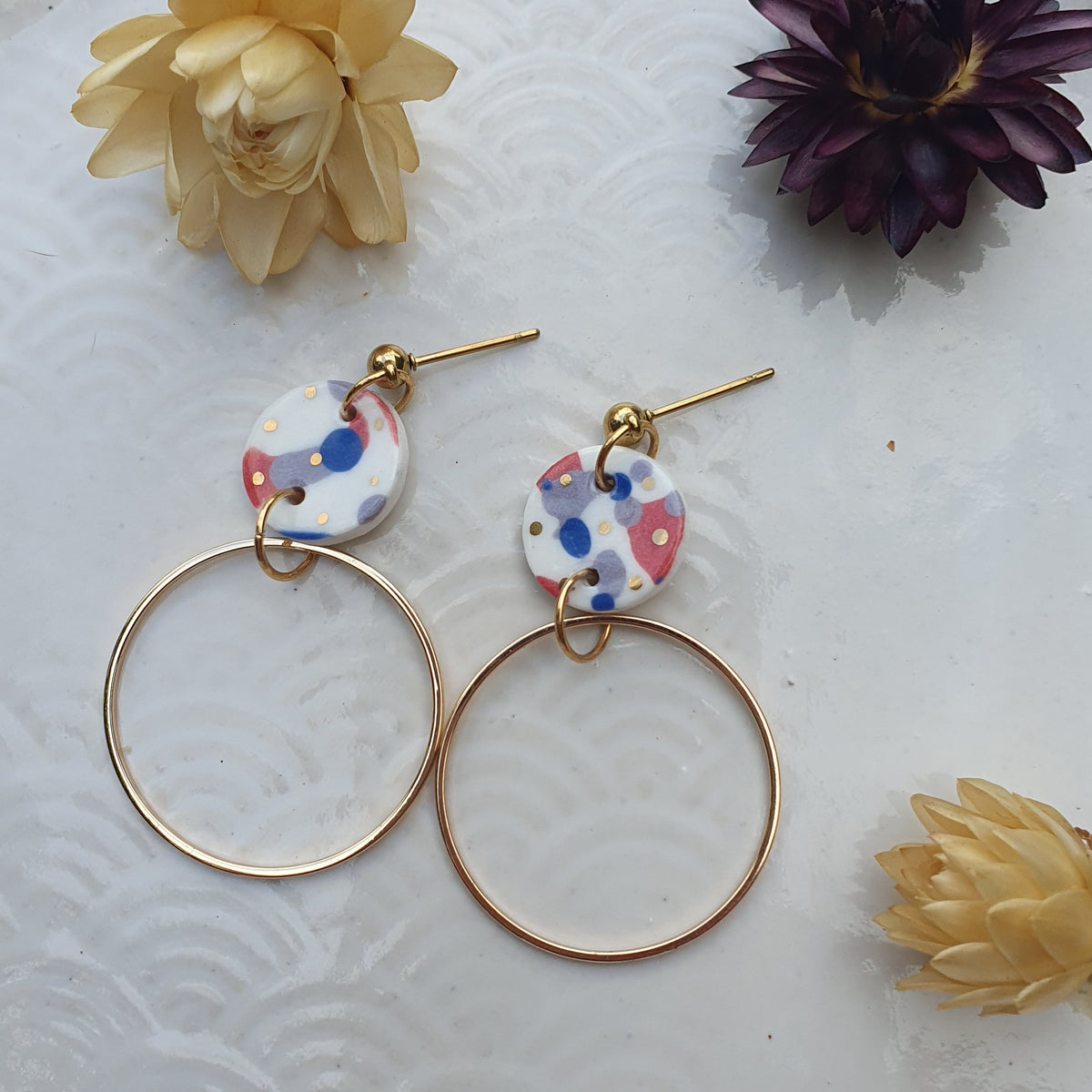 S A L E Strawberry mix link earrings