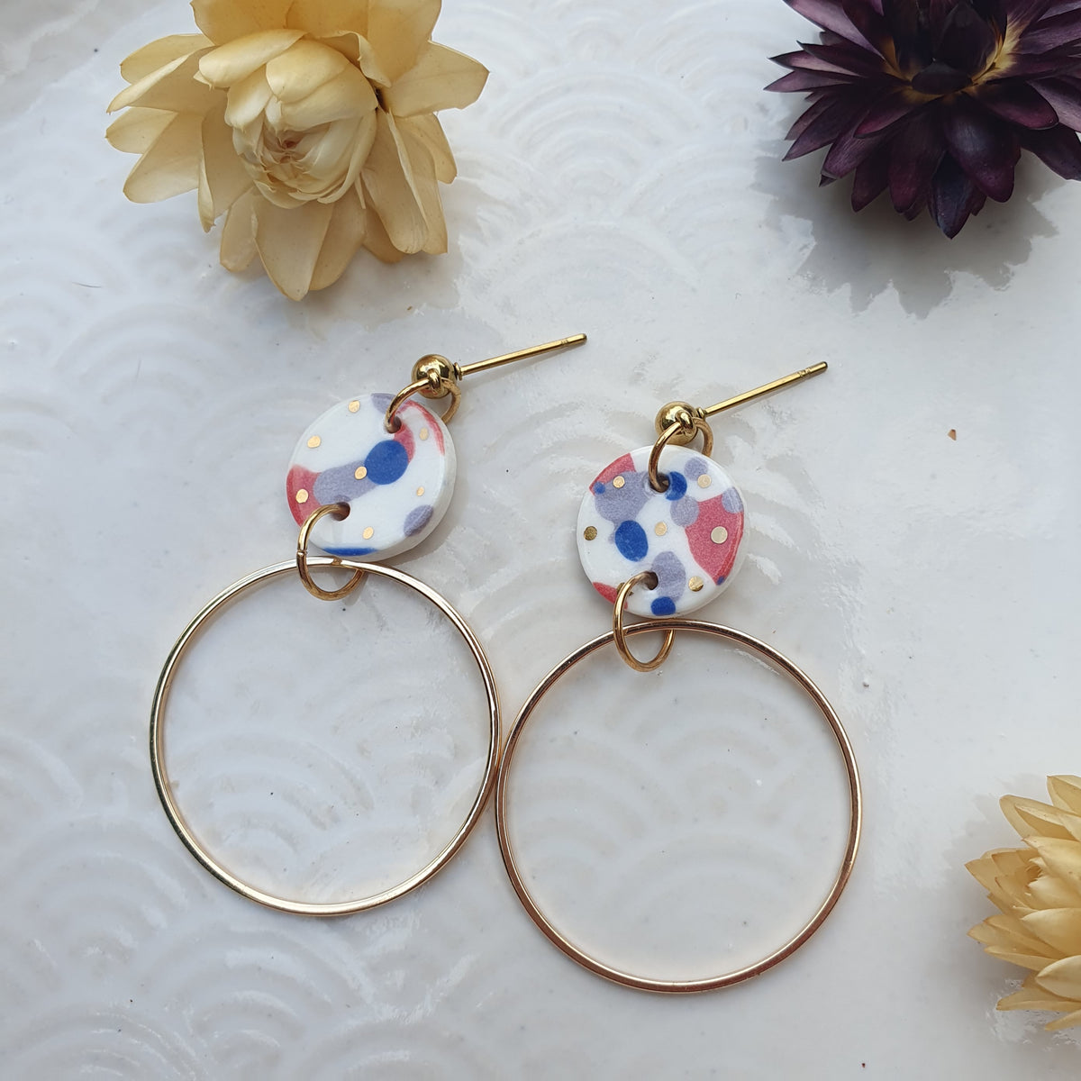 S A L E Strawberry mix link earrings