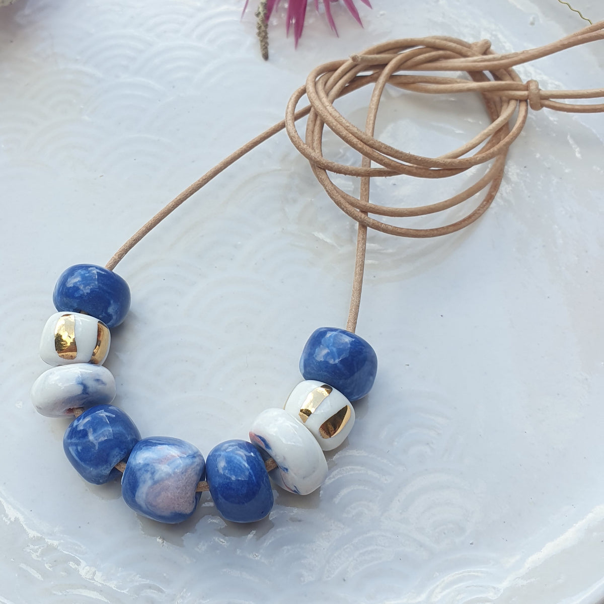 Porcelain Beads - Royal blue
